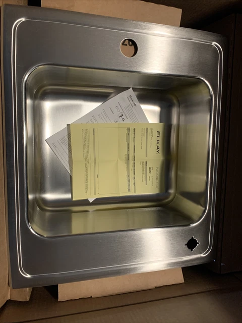 Elkay DRKR2220PD Lustertone Classic Single Bowl Drop-in Stainless Classroom Sink
