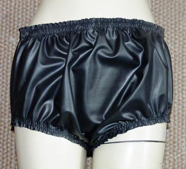 Adult Black Rubber Pants / Diaper Cover, Latex Mix Briefs / Knickers / Panties. 2