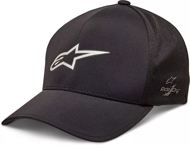 Alpinestars Men's Ageless Mesh Delta Hat Baseball Cap - Black L/XL , S/M