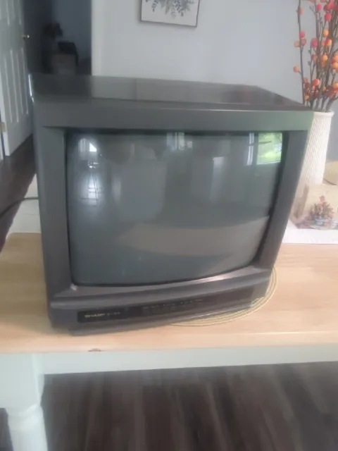 Vintage Sharp Linytron 13C-M100  Television TV 13.5” Malaysia 1993 No Remote