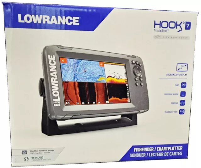 LOWRANCE HOOK2 7 CHIRP GPS Chartplotter Fishfinder & Tripleshot +