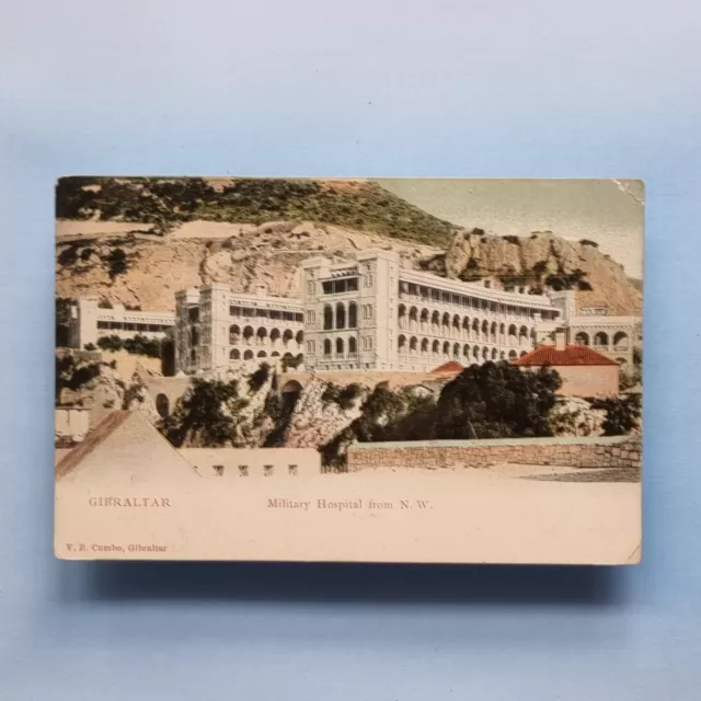 Gibraltar Postcard C1905 Military Hospital Undiv Cumbo UK Overseas Territory