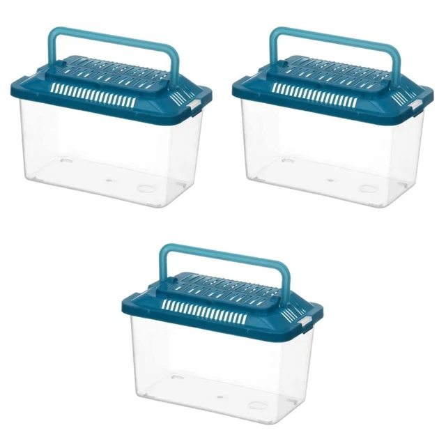 3 Count Plastic Breeding Tank Handheld Aquarium Fish Pet Portable