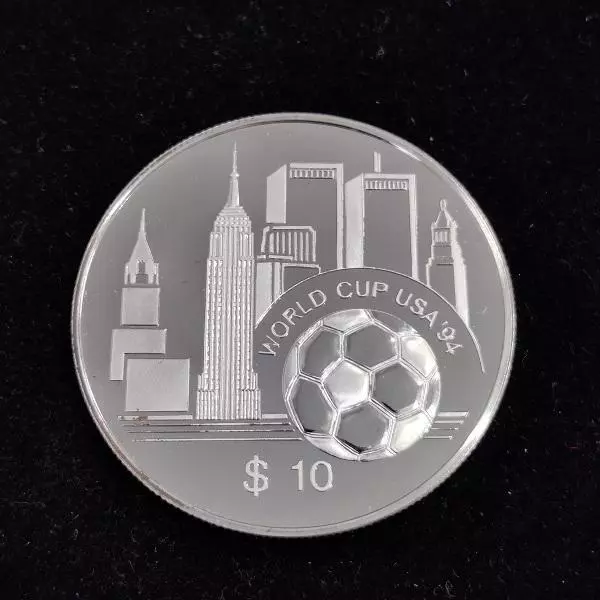 10 Dollar Ostkaribische Staaten 1994 Fußball WM 1994 in den USA si PP