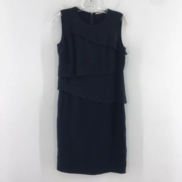 NWT Tahari Zayna Stargazer Black Sleeveless Mini Dress Womens Size 4