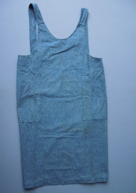 ANCIEN GRAND TABLIER de métier , cuisine en pure toile de coton