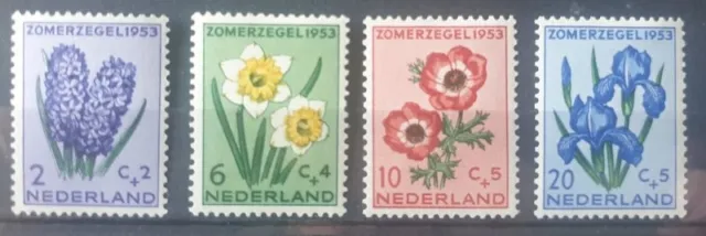 Netherlands Cultural & Social Relief Fund 1953 Flowers Postage Stamps M/Mint