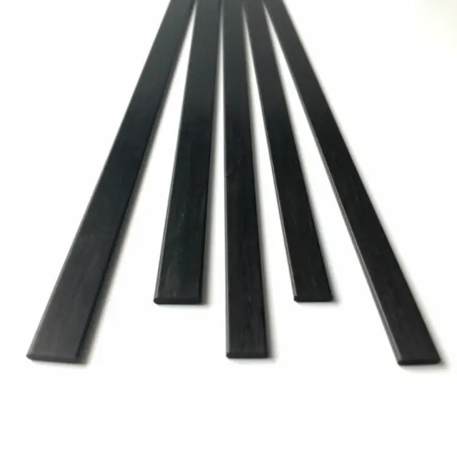 2 pz asta barra piatta lunga 50 cm striscia in fibra di carbonio nera 0,3-3 mm
