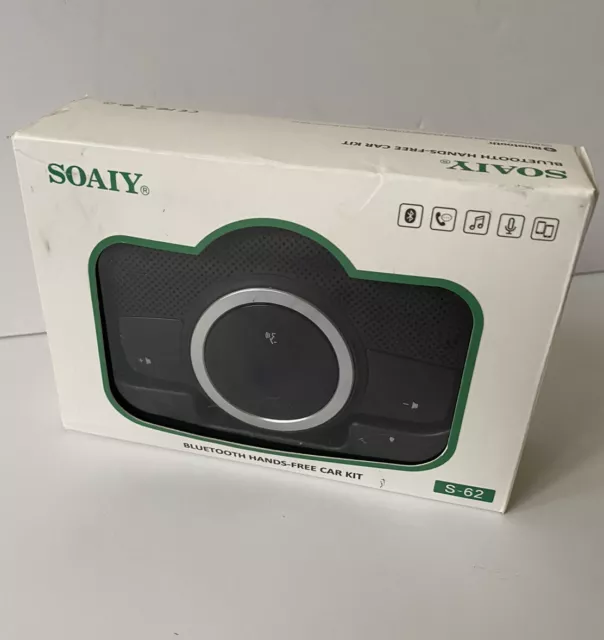 SOAIY Bluetooth Hands-Free Car Kit Speakerphone Speaker Phone Visor Clip S-62