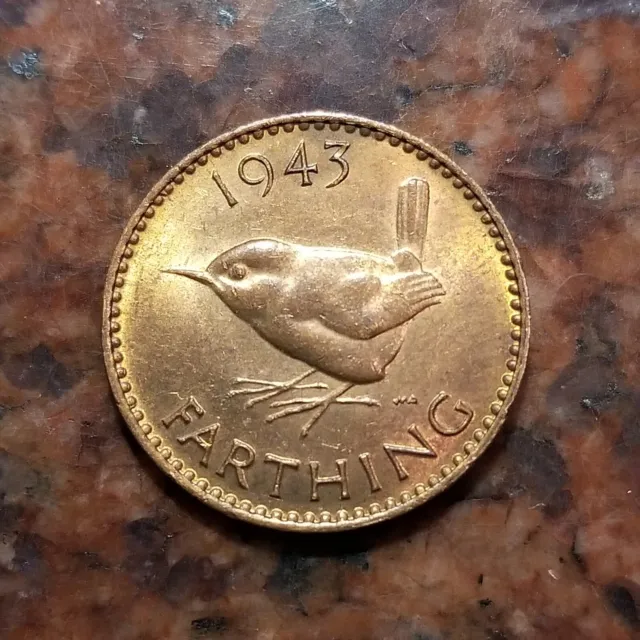 1943 Great Britain Farthing Coin - #B1937