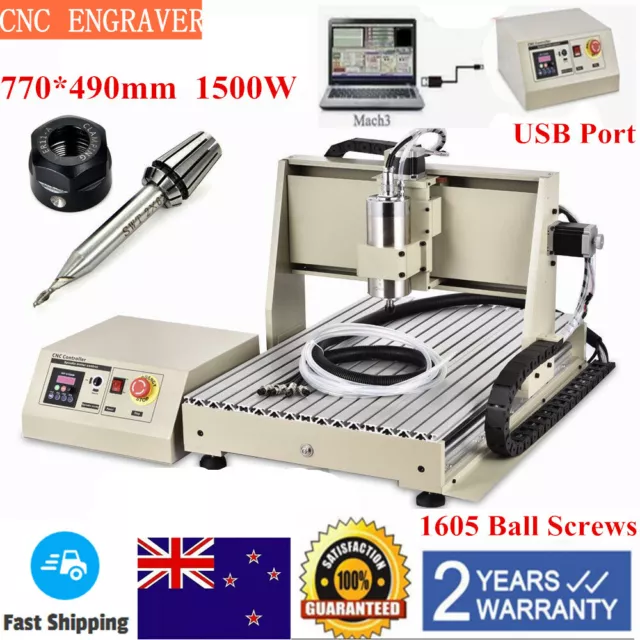 VFD USB 3Axis 6040 CNC Router Engraver 3D Cut Milling Machine1500W Ball Screw US