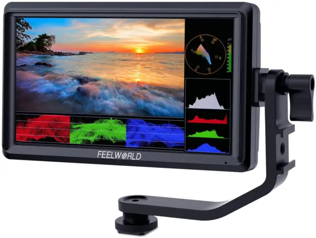 FW568 V3 6 Inch DSLR Camera Field Monitor Peaking Focus Assist Small Full HD 192