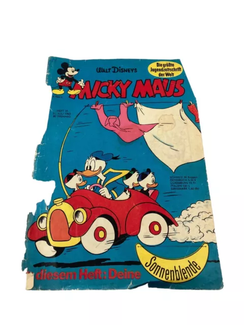 WALT DISNEYS MICKY MAUS HEFT 31 1965 Cover-Blatt • Milky Way Werbung