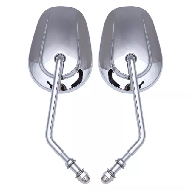 Chrome Rear View Mirrors For Harley Davidson Sportster Softail Heritage Classic