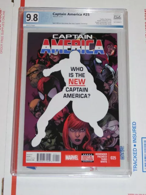 Captain America 25 9.8 Pgx Not Cgc Sam Wilson Becomes Captain America Disney+