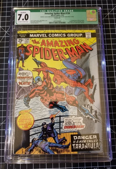 Amazing Spider-Man #134 CGC 7.0 (7/74) 1st Tarantula 2nd Punisher Cameo Free Shp