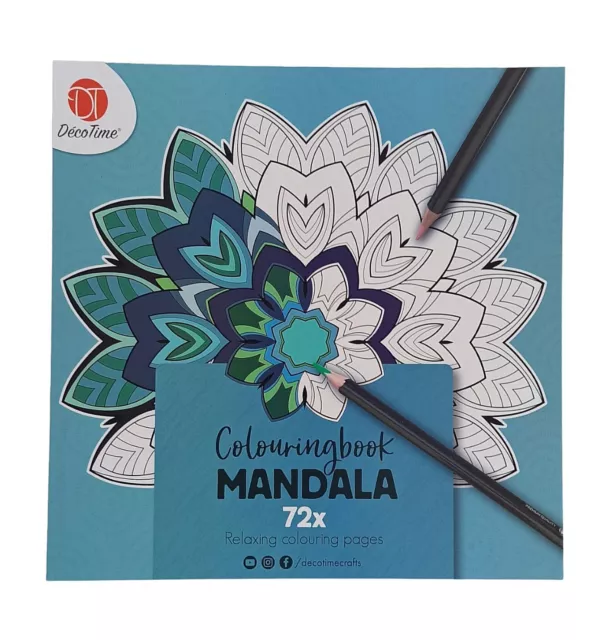 Mandala Decotime Malbuch - Für Erwachsene - 72 Mandala Motive - Ausmalspass