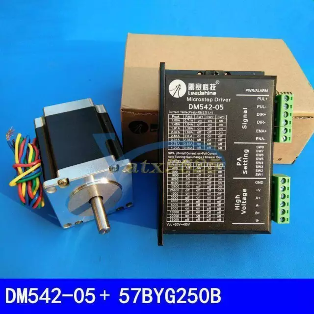 DM542-05 + 57BYGH311-01 3A 8MM Stepper Motor for Mill Cut CNC Engraving Machine