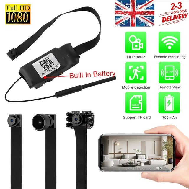 Mini Telecamera Spia Wi-Fi 1080P Pulsante DIY - Batteria 2000mAh - Registratore Micro