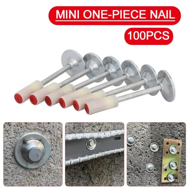 100x Mini Manual Steel Nails Ceiling Wall Fastener Tools for Home DIY Wall Q