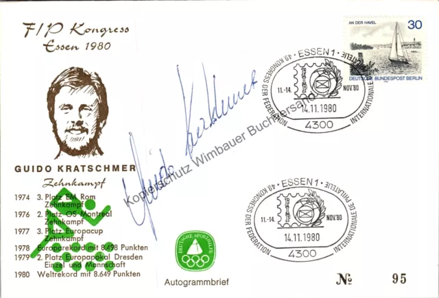 Original Autogramm Guido Kratschmer Zehnkampf /// Autograph signiert sign 296169