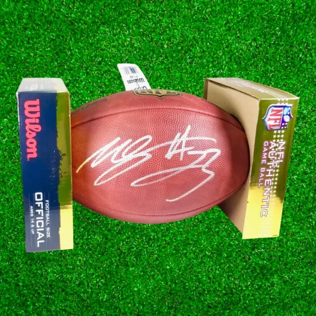 WILLIS McGAHEE UM, BILLS, RAVENS WILSON "THE DUKE" NFL SIGNED GAME BALL FOOTBALL