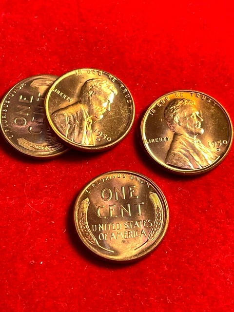 1950-D Lincoln Head Wheat Cent Penny - GEM CHOICE