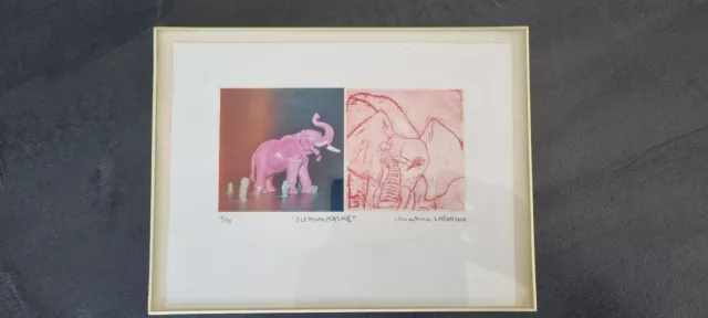 Gravure Martine LAFON – "ELEPHANTASME" – 2001 – 1/10