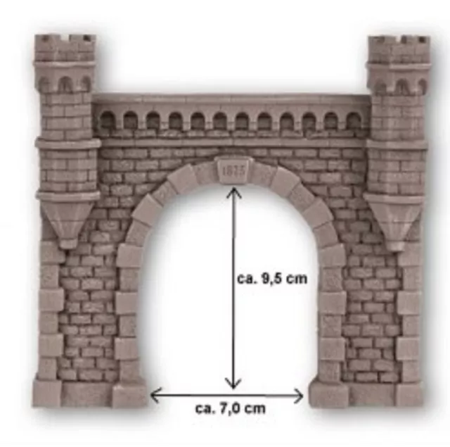 NOCH 58270 Spur H0, Tunnel-Portal, 1-gleisig, 16x15,2cm Grundpreis 1 m² = 974,50