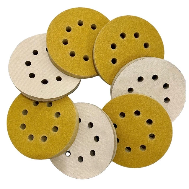 SANDPAPER SANDING DISCS 125 Mm Aluminium Oxide For Random Orbital