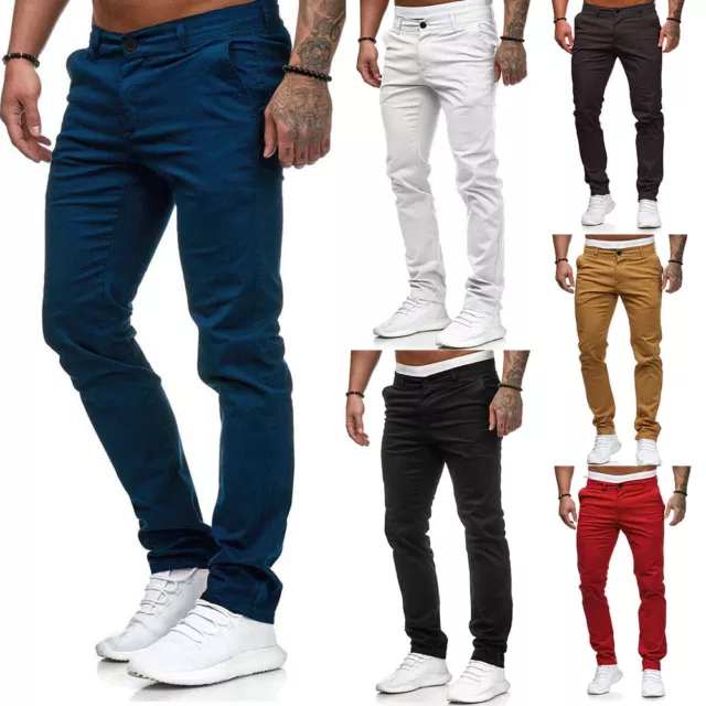 Pantalon Chino Pour Homme Coupe Slim En Coton Stretch Pantalon En Jean R