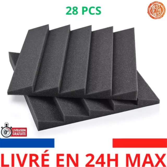 ACOUSPANEL 28PCS PANNEAUX de Mousse Acoustique Anti-bruit 30x30x 3cm Studios  d'e EUR 74,90 - PicClick FR