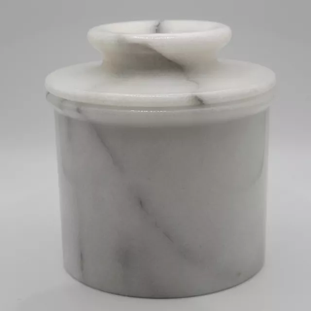 Cubierta de plato de mantequilla de mármol blanco y negro guardabarros de almacenamiento de mantequilla