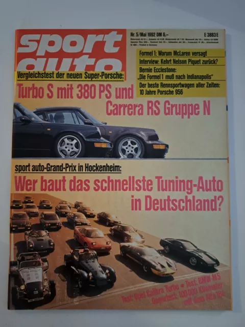 Sportauto sport auto Nr. 5/ Mai 1992   Inhaltsangabe siehe Foto