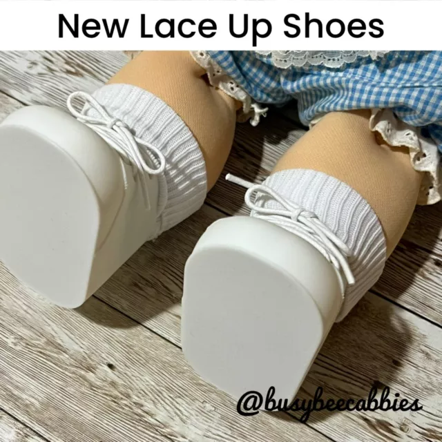 CABBAGE PATCH KIDS New WHITE LACE UP Saddle Stitch Replacement 3D Shoes fits 16 15.04 PicClick AU