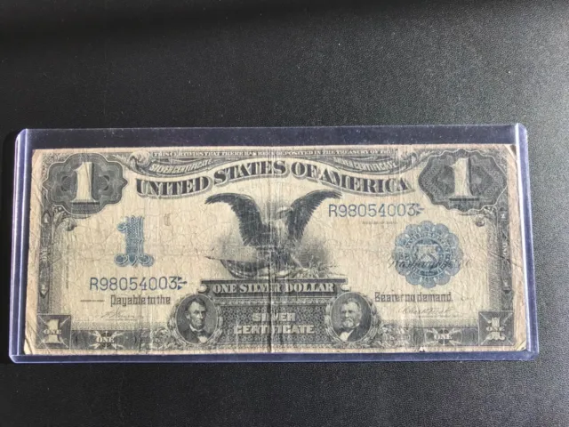 1899 $1 One Dollar “Black Eagle” Silver Certificate  Vernon/Treat