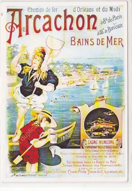 CP AFFICHE chemins de fer d'Orléans et du Midi ARCACHON Edit CLOUET 10253