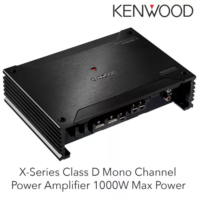 Kenwood X502-1 - X-Serie Klasse D Mono-Kanal-Endstufe 1000 W MAX BRANDNEU IN VERPACKUNG