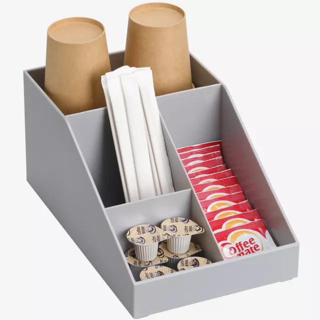 Organizador de café y té - Caja para kit de accesorios de cafetera - Gris