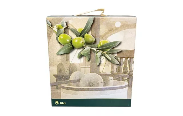 Bag in Box vuoto da lt. 5 per olio cartone + sacca con rubinetto