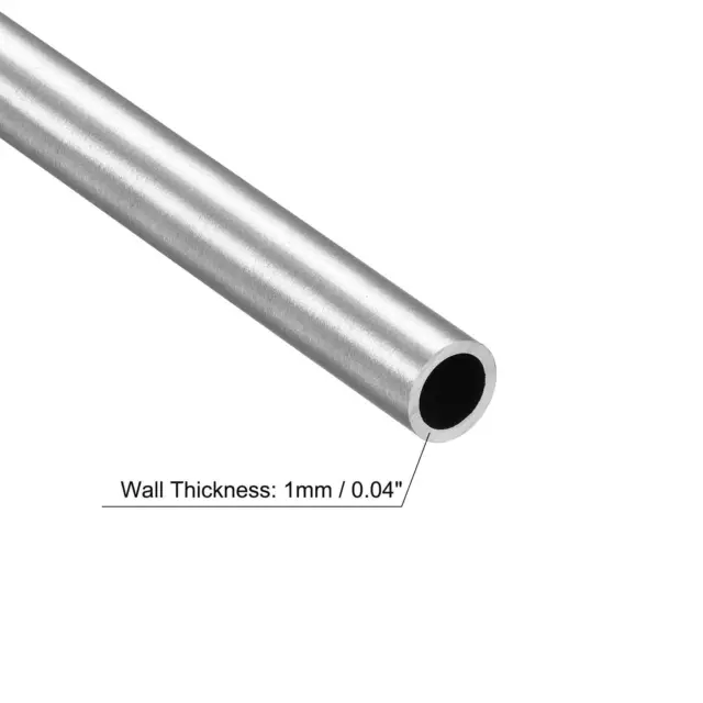 316 Stainless Steel Tube 8mm OD 1mm Wall Thickness 250mm Length Pipe 3