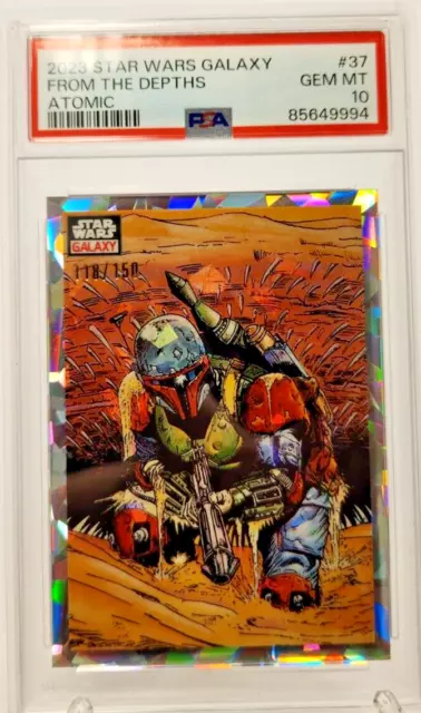 2023 Topps Chrome Star Wars From the Depths BOBA Fett Cover Atomic 150 PSA 10💎