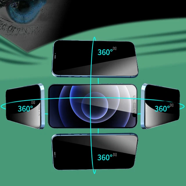 360° Privacy Tempered Glass For iPhone 14 13 Pro Max Screen Protector Film Lot