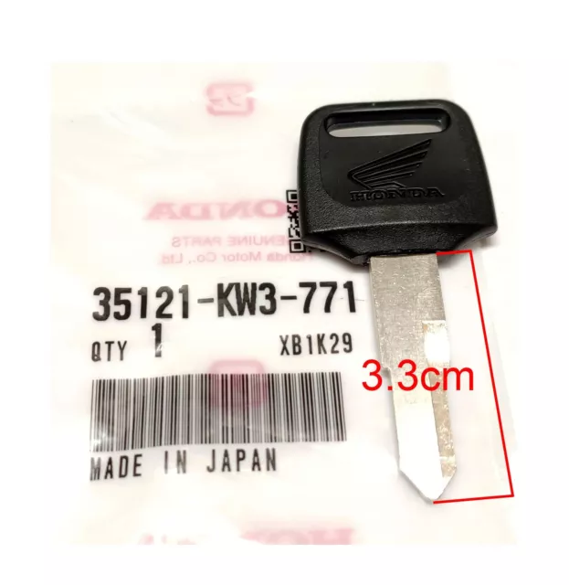Honda ORIGNIAL Schlüssel Rohling Kurz Ersatz Key Blank Genuine