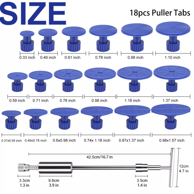 Universal Car Dent Puller Metal T Dent Repair Tool Auto Repair Sheet Metal Kit