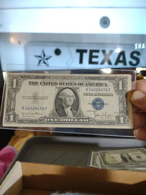 Series 1935 D One Dollar Silver Certificate Blue Seal R14026470F