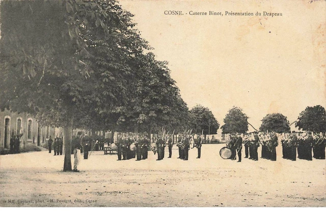 58 Cosne Ah#Al00538 Caserne Binot Presentation Du Drapeau