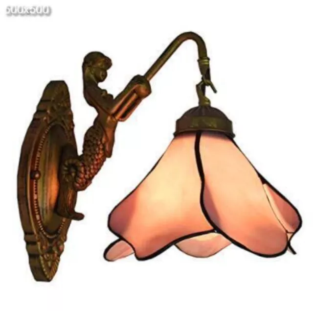 European Tiffany Stained Glass Wall Sconce Wall Lamp Flower Fixture Lighting