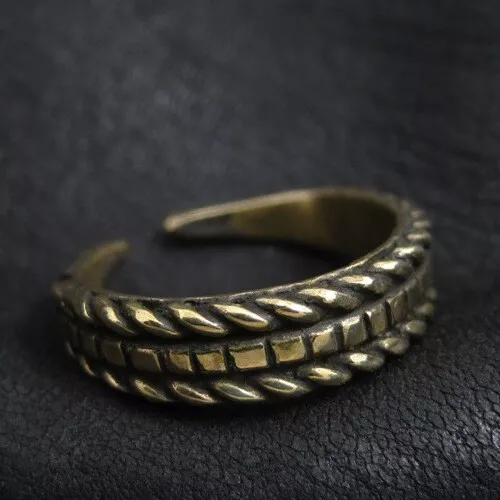 Bronze Finger Ring from Medieval Poland. Slavic Jewelry. Historical Reenactment.