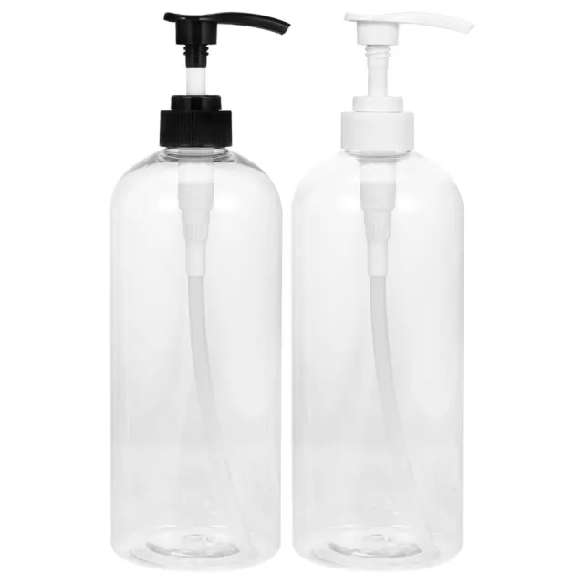 2 Pcs Bottiglia Di Shampoo Pompa Dispenser Sapone Trasparente Contenitori